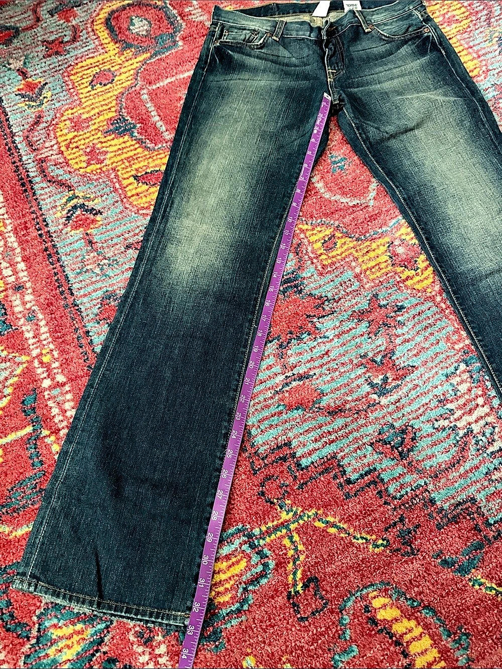 Lucky Brand Dungarees American Made Jeans Boot Cut Jeans Blue Waist 28